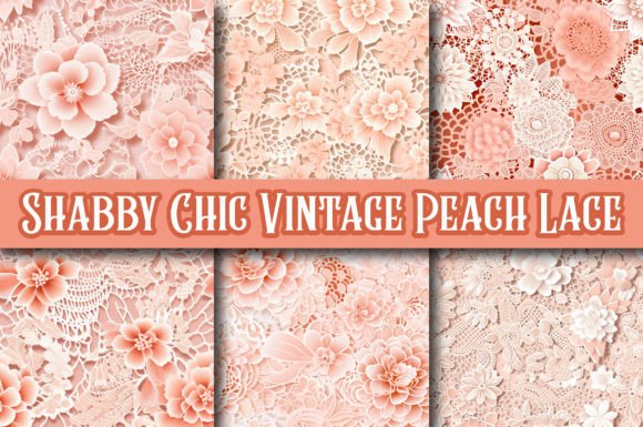 Download Shabby Chic Vintage Peach Lace - Premium Resources